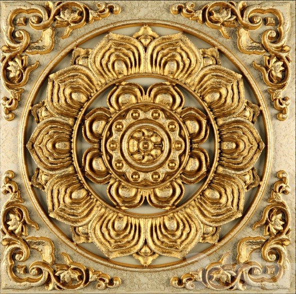 Stucco ceiling.