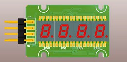 4x 7 segment LED display PCB