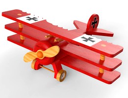 Red Baron's Triplane Wooden Toy