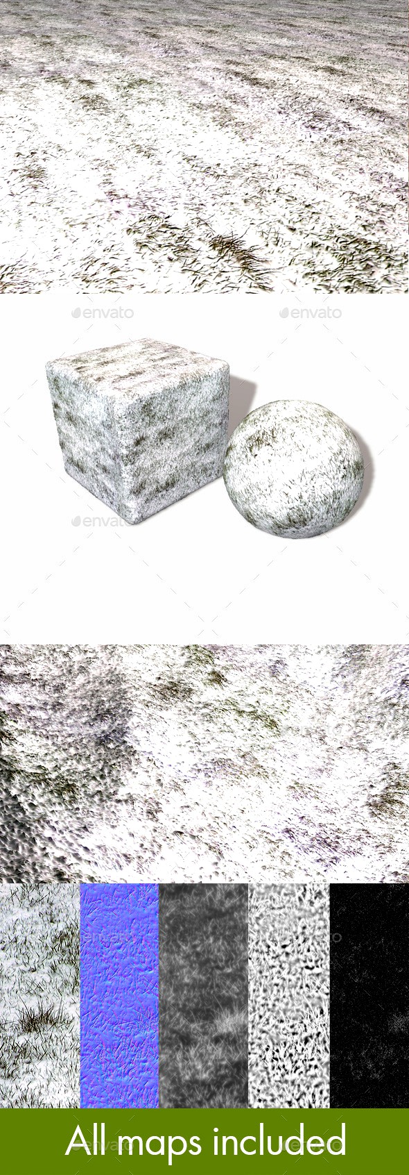 Snowy Grass Seamless Texture