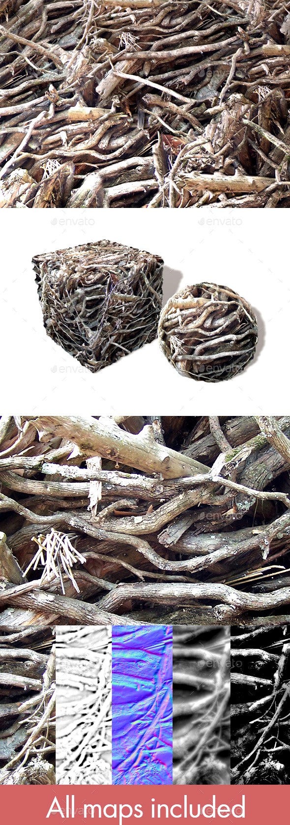 Twigs and Branches Seamless Texture