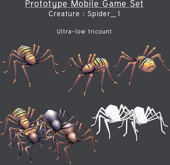 Prototype Mobile Game Set - Creature : Spider_1