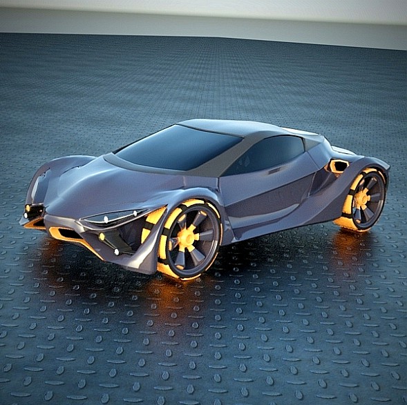E futuron futuristic concept car