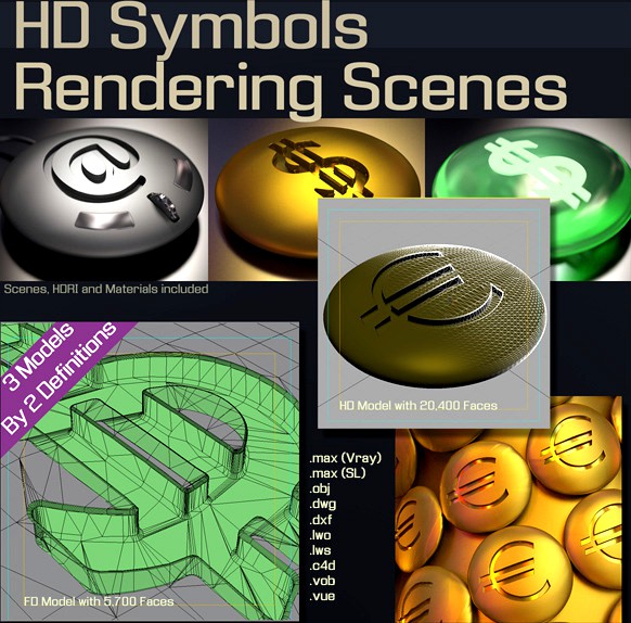 HD Symbols Rendering Scenes