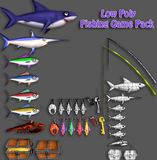 Low Poly Fishing Game Pack