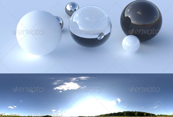 HDRI spherical panorama - 1823- clear sky