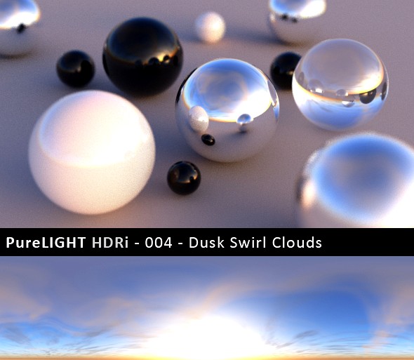 PureLIGHT HDRi 004 - Dusk Swirl Clouds