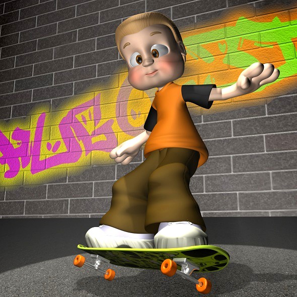 Cartoon Boy Rigged