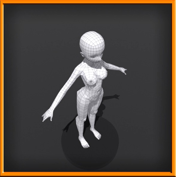 Female Low Poly Base Model