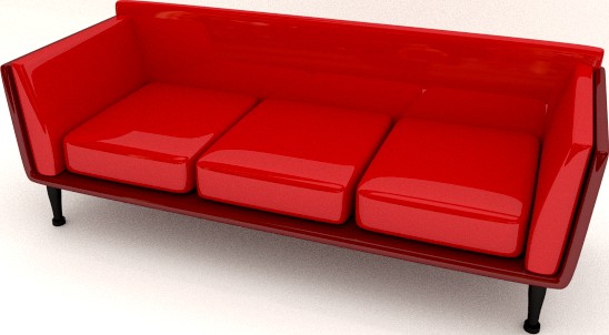 Red Leather Sofa