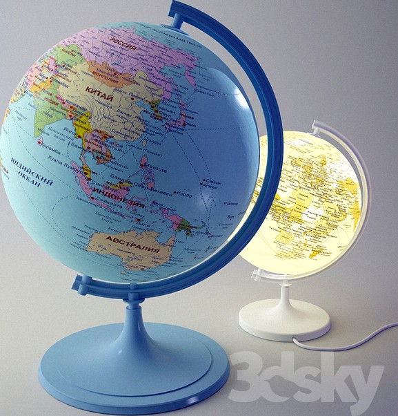 Normal Globe and glowing