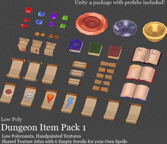 Low Poly Dungeon Item Pack 1