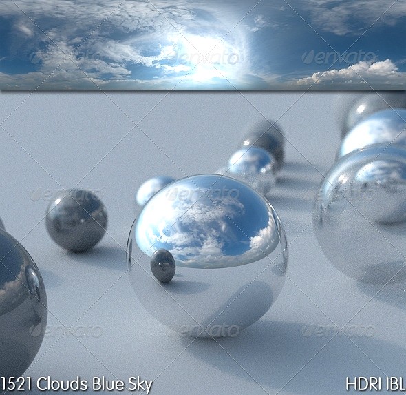 HDRI IBL 1521 Clouds Blue Sky
