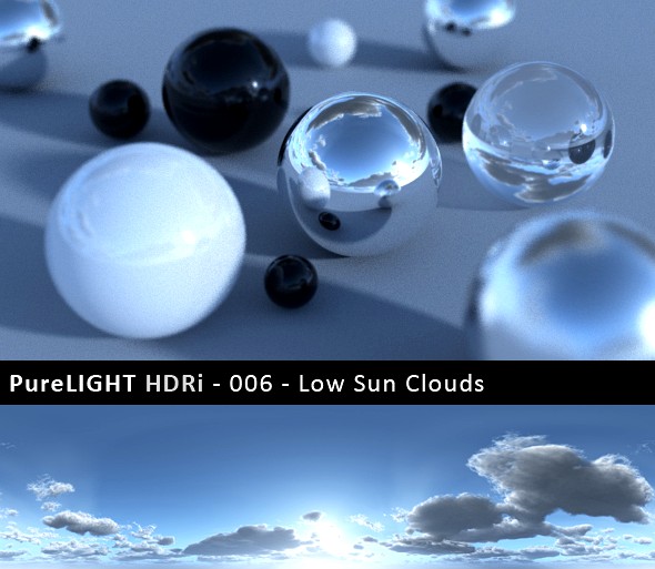 PureLIGHT HDRi 006 - Low Sun Clouds