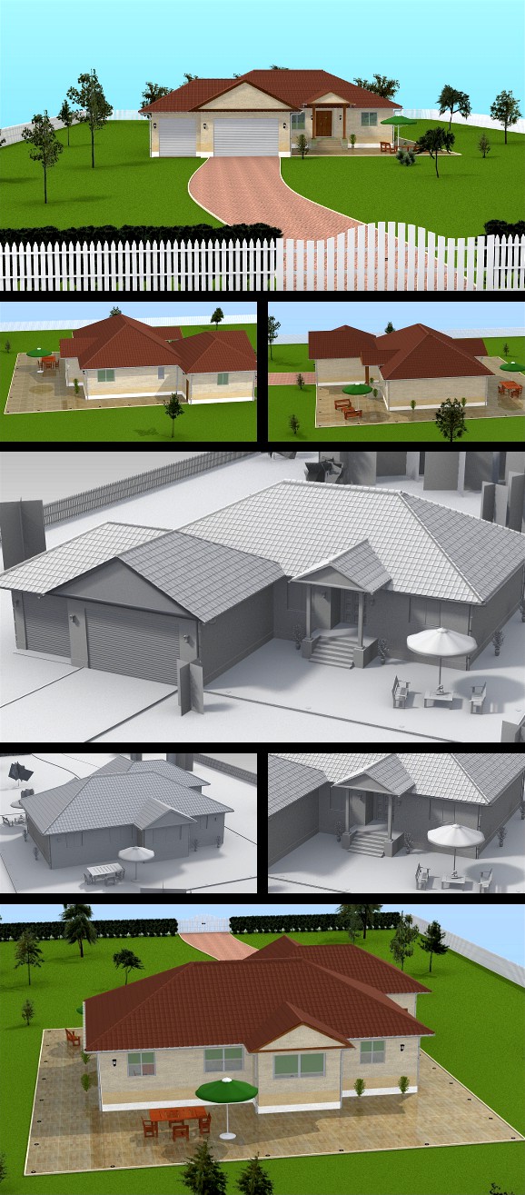 House for architectural render