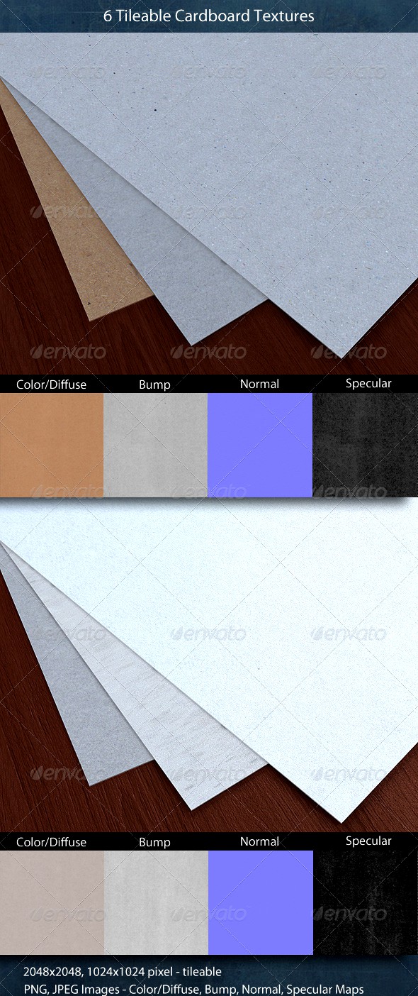 Tileable Cardboard Texture Pack