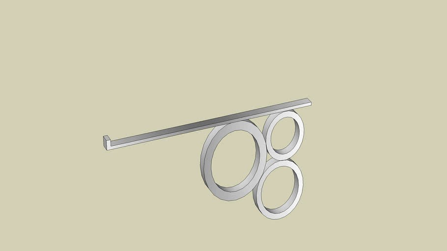 West Elm Circle Bracket Shelf 3d model