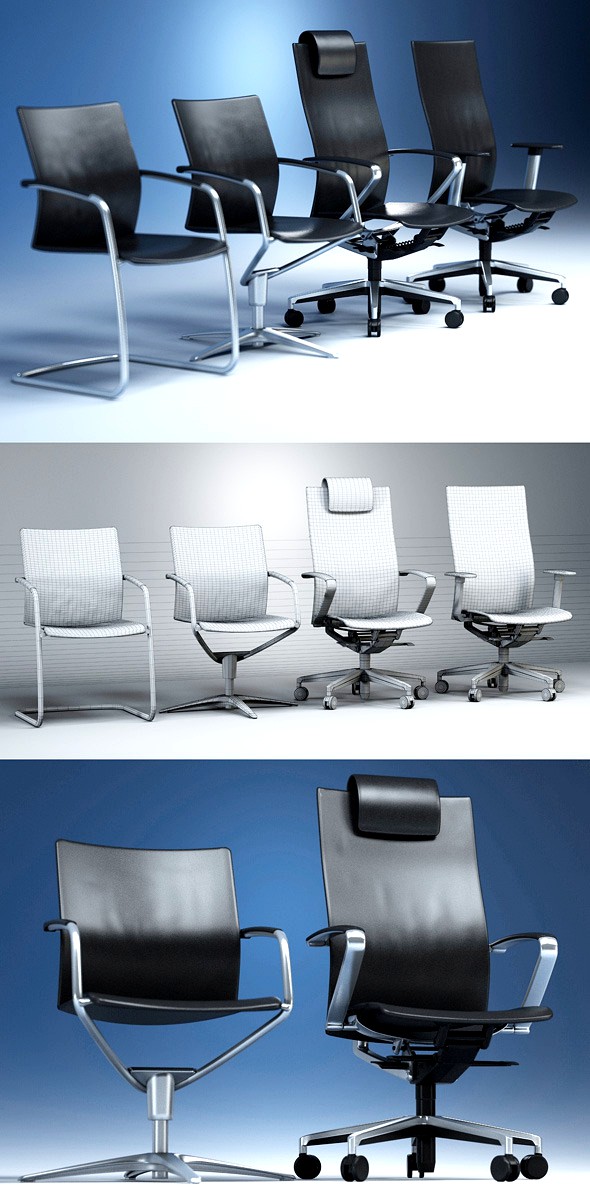Quality 3dmodel of modern chairs Ciello. Kloeber