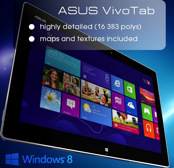 Windows 8 Tablet ASUS VivoTab High Poly
