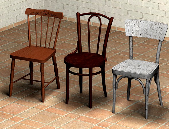 Chairs Pack 1 - Low Poly