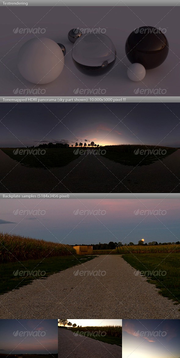 HDRI spherical sky panorama -1944- sunset