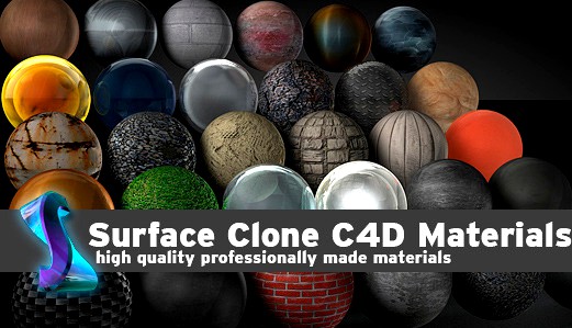Surface Clone C4D materials