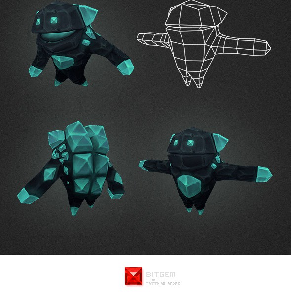 Low Poly Crystal Elemental