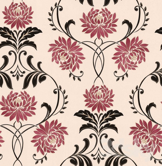 Graham Brown &amp; Petal Wallpaper, Red Cream