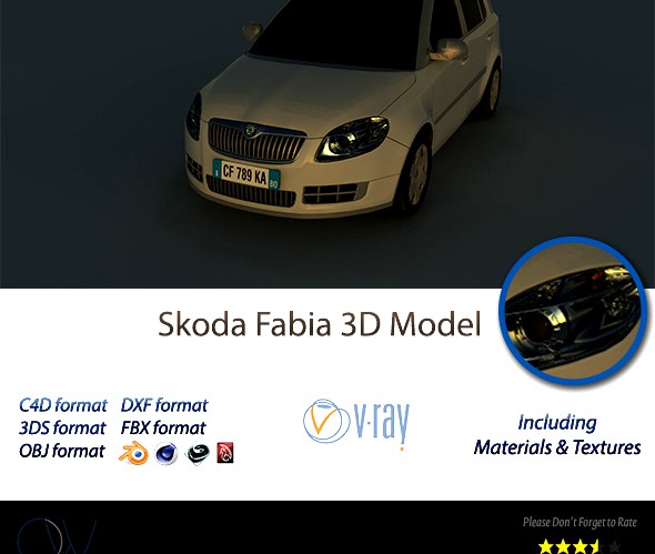 Skoda Fabia 3D Model
