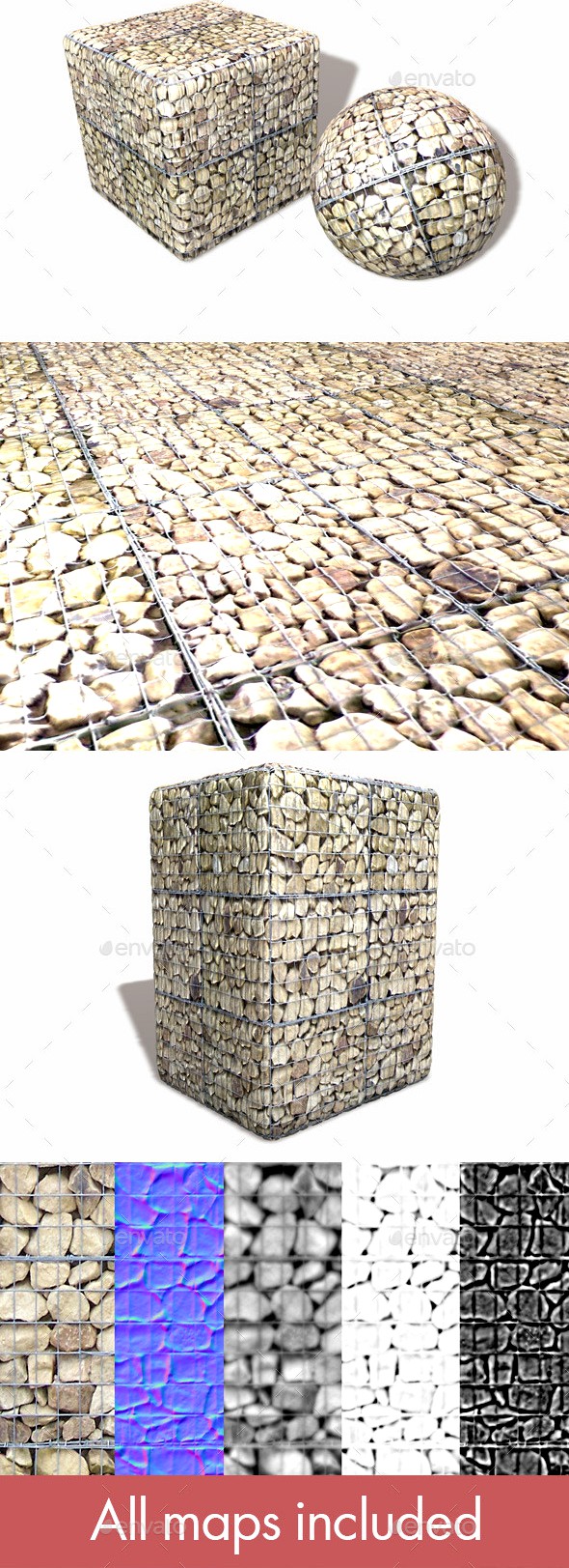 Caged Rocks Seamless Texture