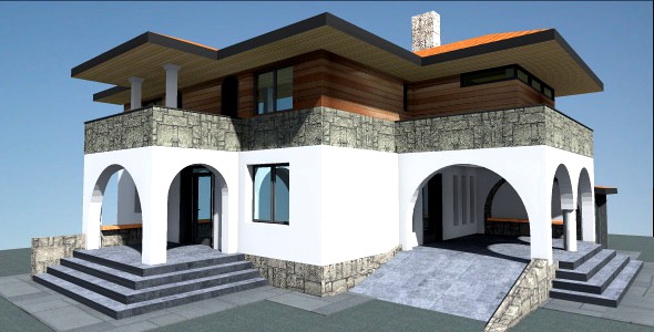Spanish House 3d Model