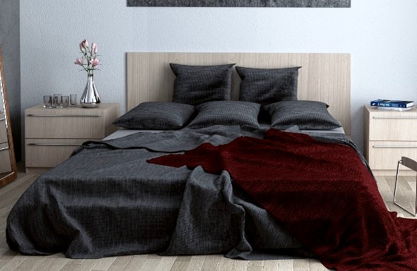 Realistic Bed 3d Model