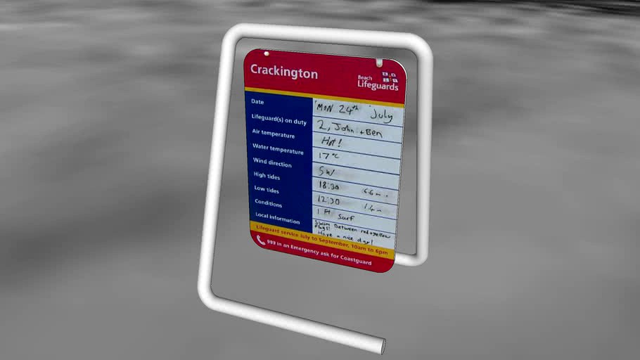 Lifeguards board Crackington Haven