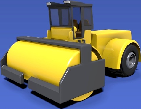 Road roller construction vehicle