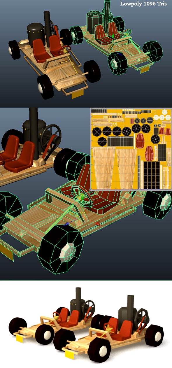 3D Steam Kart Model