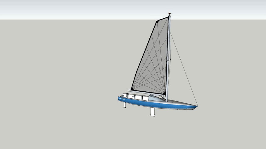 Racing Sloop Sailboat