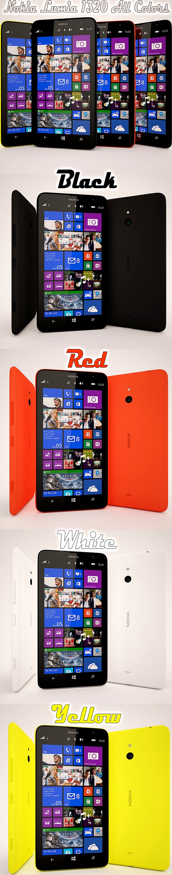 Nokia Lumia 1320 All Color