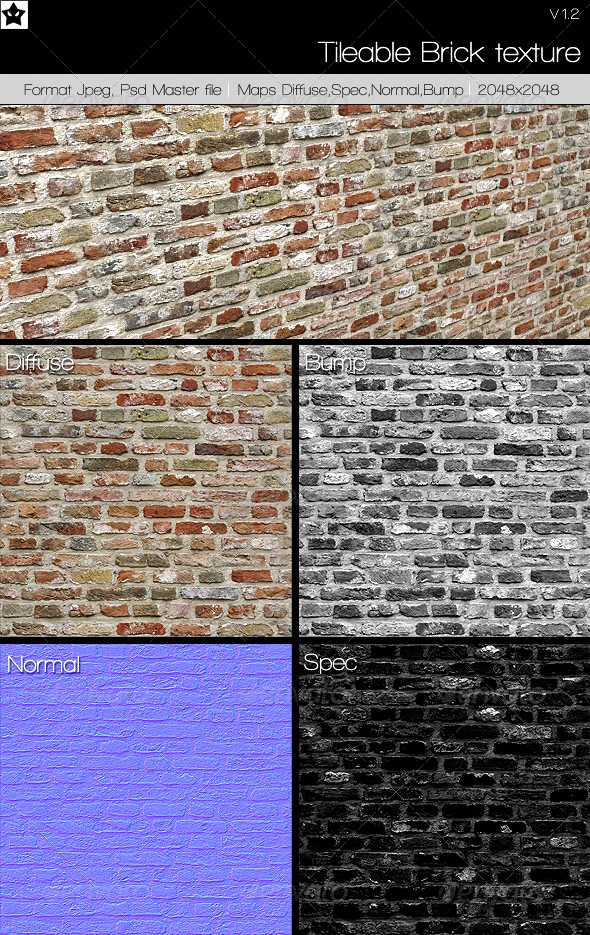 Tileable Brick texture 1