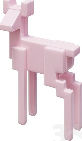 IKEA Samspelt (decoration, deer, pink)