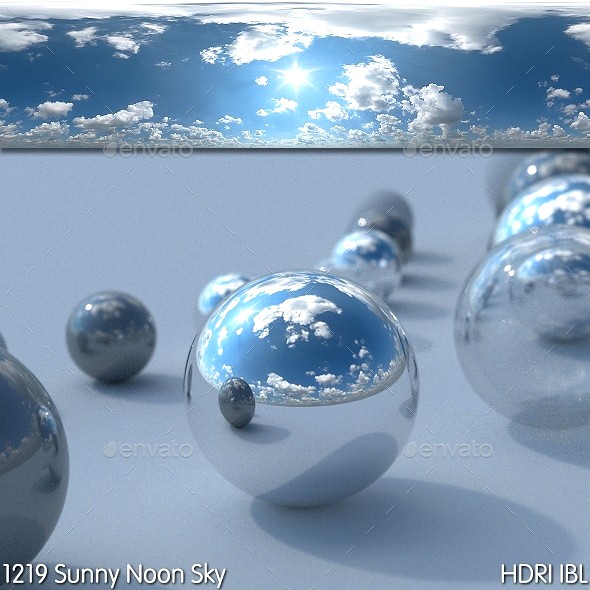 HDRI IBL 1219 Sunny Noon Sky