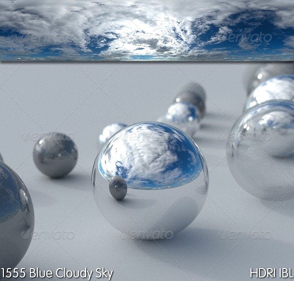 HDRI IBL 1555 Blue Cloudy Sky