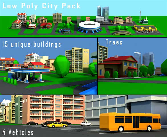 Low Poly City Pack