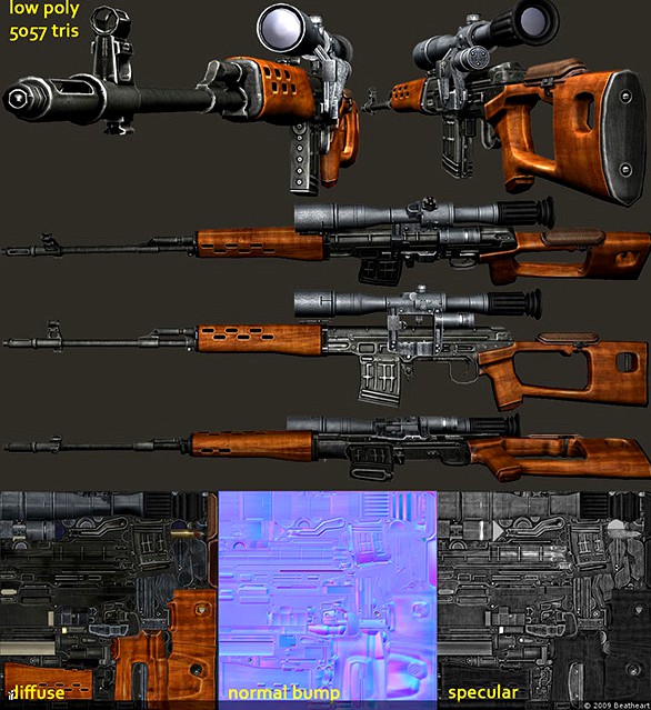 SVD Dragunov Sniper Rifle Model