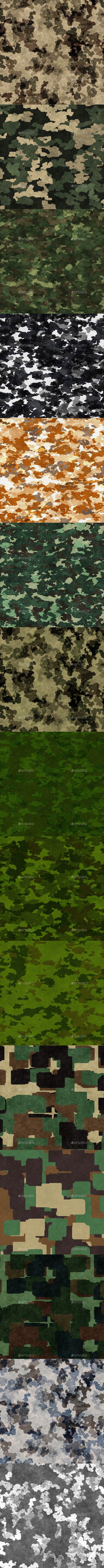 15 Tileable Camouflage Fabric Textures