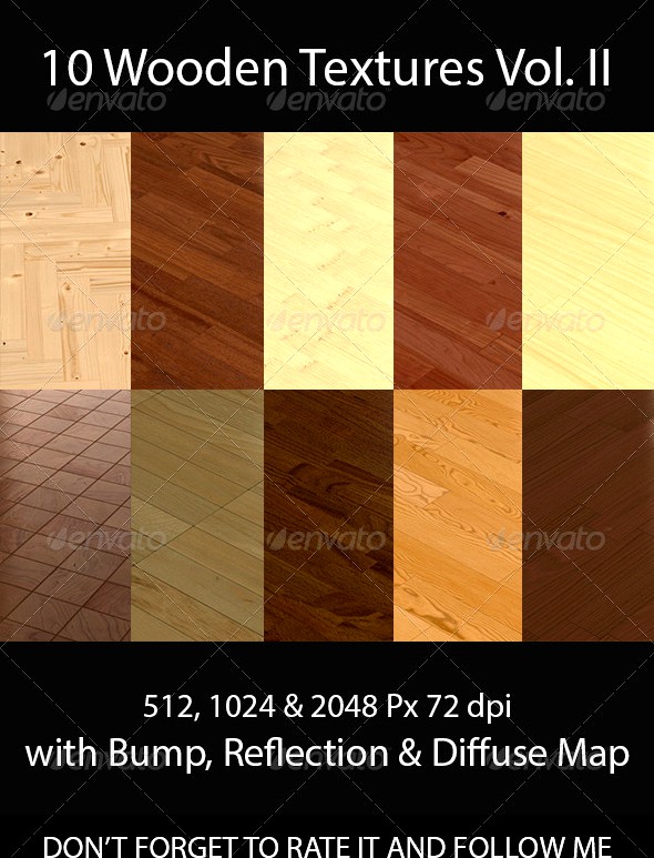 10 Wooden Floor Tileable Texture Vol. II