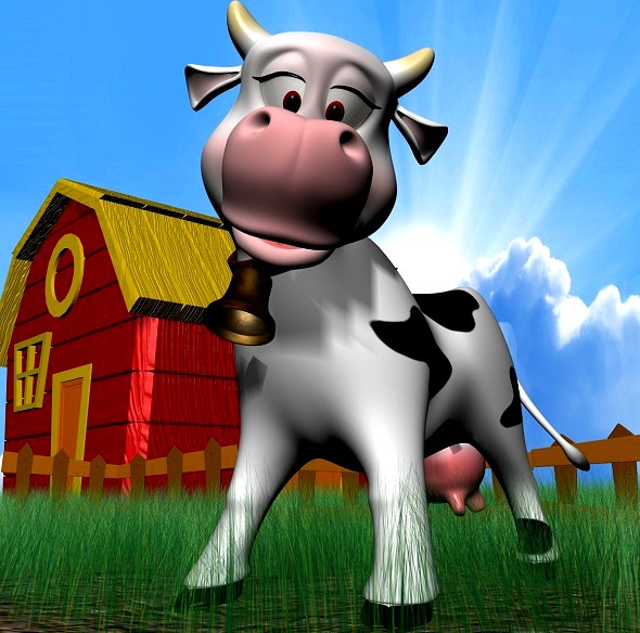 Cartoon Cow RIGGED