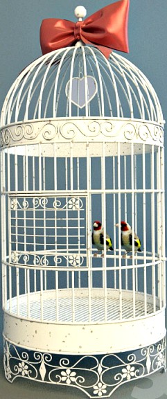 Cage with birds ?eglami