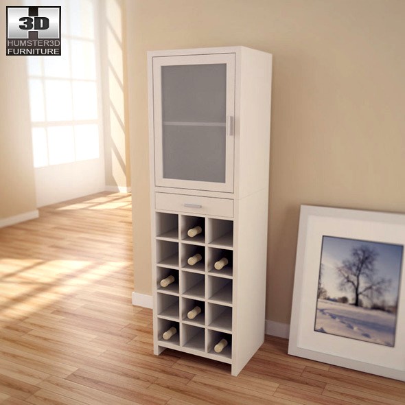 15 Section Wine Cabinet - Organize It All - 3D Mod