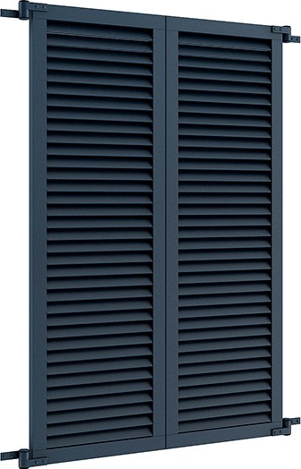 Blue External Shutters