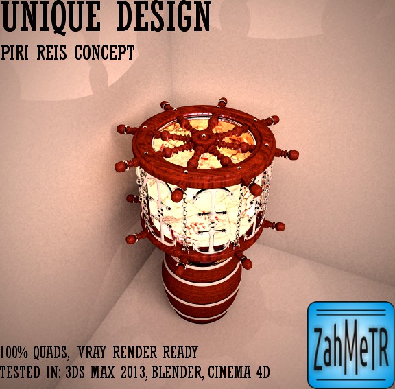 Marine Lampshade Piri Reis Concept